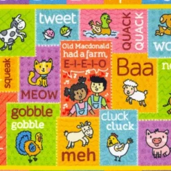 KC CUBS Boy & Girl Kids ABC Alphabet W/ Animals & Sounds Educational Learning & Fun Game Play Nursery Bedroom Classroom Rug Carpet -Barbie Store GUEST fd8fa0f1 0f0a 4298 8608 ff5c107cb1aa