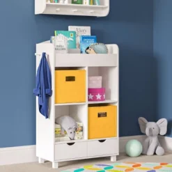 Kids' Book Nook Cubby Storage Cabinet With Bookrack - RiverRidge Home -Barbie Store GUEST fda9b03e b864 42a5 9664 6b841f3f648f