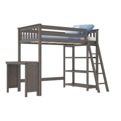 Max & Lily Twin High Loft Bed With Bookcase And Desk 9 Max & Lily Twin High Loft Bed With Bookcase And Desk - Image 7