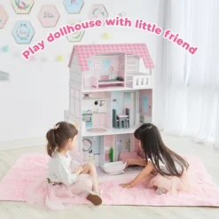 Teamson Kids 'Wonderland' Children's 2 In 1 Doll House & Play Kitchen TD-12515P -Barbie Store GUEST fe3a37f1 2d00 4e57 a0dc f4bb8c22d866