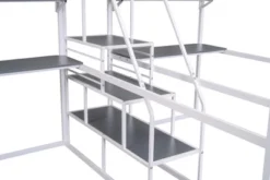 Double Twin Over Twin Size Metal Bunk Bed With Desk, Shelves And Storage Staircase-ModernLuxe -Barbie Store GUEST fe85b178 ccdd 4e5f bd39 9035b87fd7fd