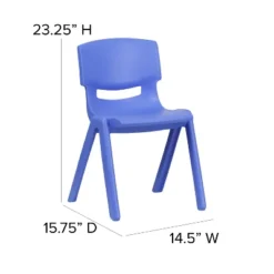 Flash Furniture 4 Pack Blue Plastic Stackable School Chair With 13.25'' Seat Height -Barbie Store GUEST ff3d138b 5be4 4dc6 a9f8 01d46dbe2393