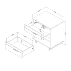 Fynn Nightstand With Cord Catcher - South Shore 19 Fynn Nightstand With Cord Catcher - South Shore -Barbie Store GUEST ff517ddc e2cc 4549 b356 50673a6df909