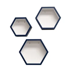 8" X 10" X 12" Set Of 3 Hexagon Shelves For Kids' Room - InPlace -Barbie Store GUEST ffd6b925 e70e 4303 8d63 78675ef0a395