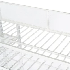 Metal Twin Size Loft Bed With 4 Shelves And Storage - ModernLuxe -Barbie Store GUEST ffe7f1c6 3b4e 4b0b 841f 8243dc0f579a
