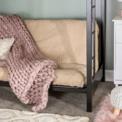 Twin Over Futon Analise Metal Bunk Bed Black - Saracina Home 13 Twin Over Futon Analise Metal Bunk Bed Black - Saracina Home -Barbie Store GUEST ffe84cd1 2ca5 49b4 b5d9 a86751b3e5fc